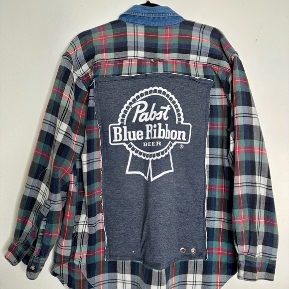 Flannel Patchwork Redone Back Patch - Picture 2 of 5